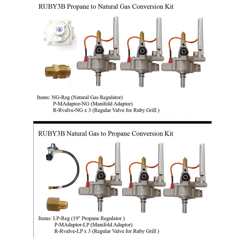 Gas Conversion Kit for 30" Ruby3B Grill
