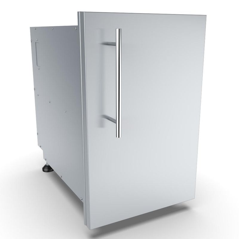 Designer Series Raised Style - 15" Right Swing Door Dry Storage Pantry - DE-DVPR15