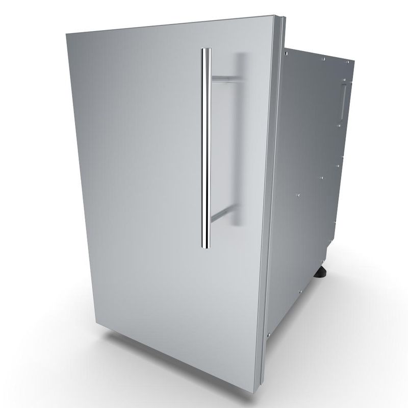 Designer Series Raised Style - 15" Left Swing Door Dry Storage Pantry - DE-DVPL15