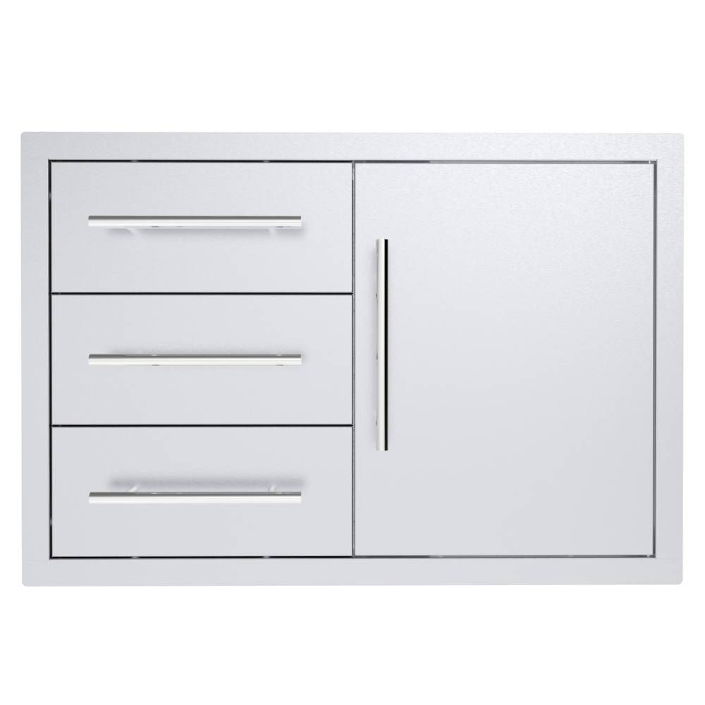 Texan Series 30 Inch Triple Drawer Door Combo - TEX-30TDDC