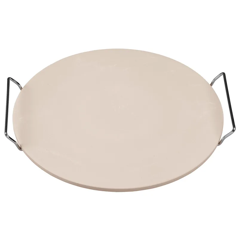 ​15" Diameter Ceramic Pizza Stone with Rack