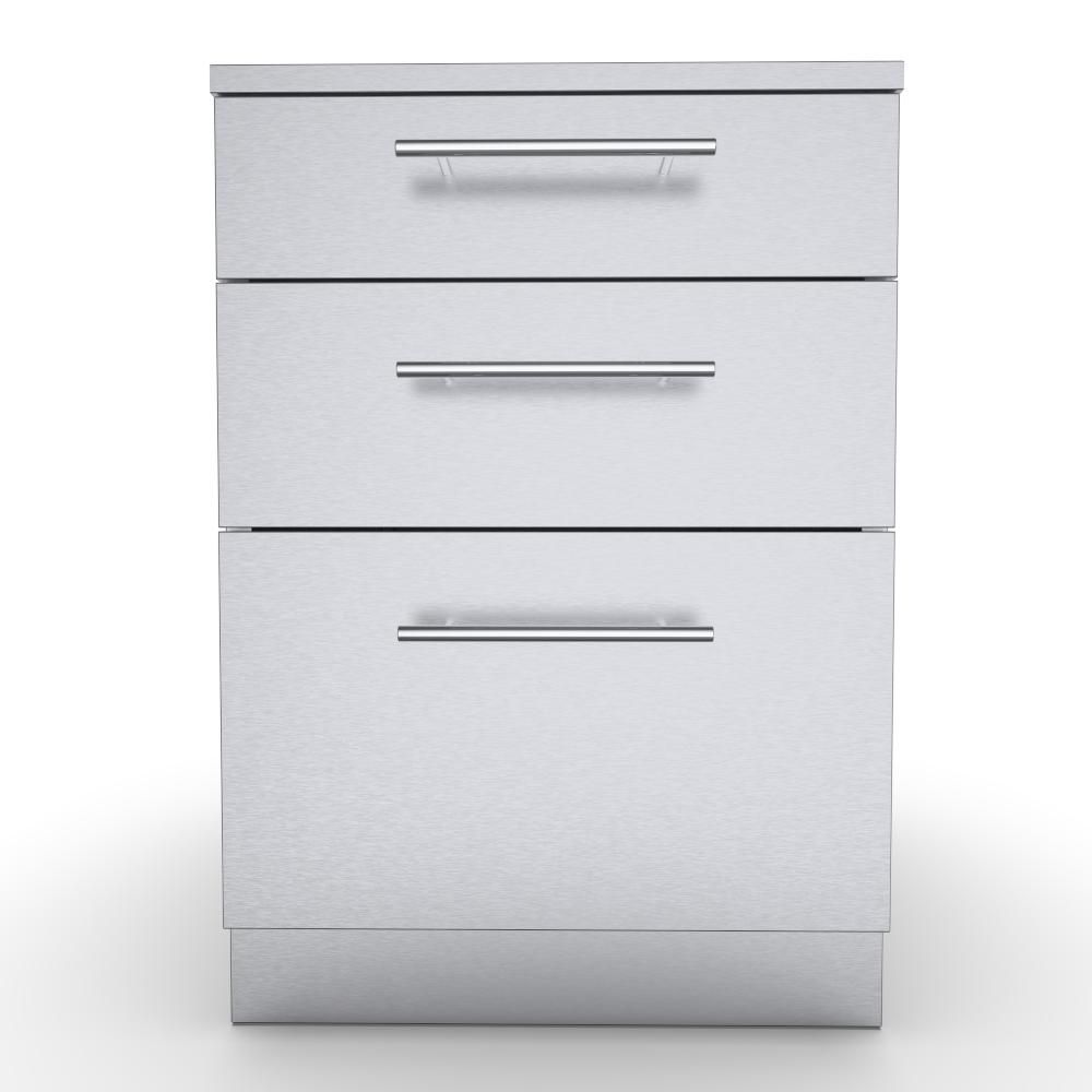 24" Large Triple Drawer Base Cabinet  - SBC24STD