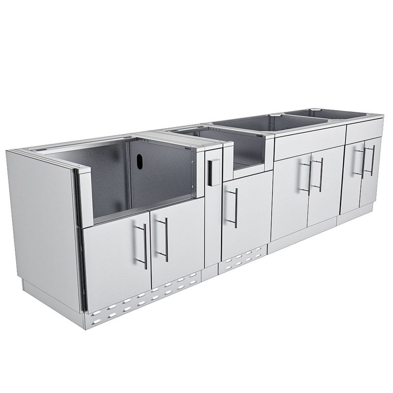 ALAMO 10.3-Foot Outdoor Kitchen Island Base Cabinet Package-SBP-ALAMO/BASE