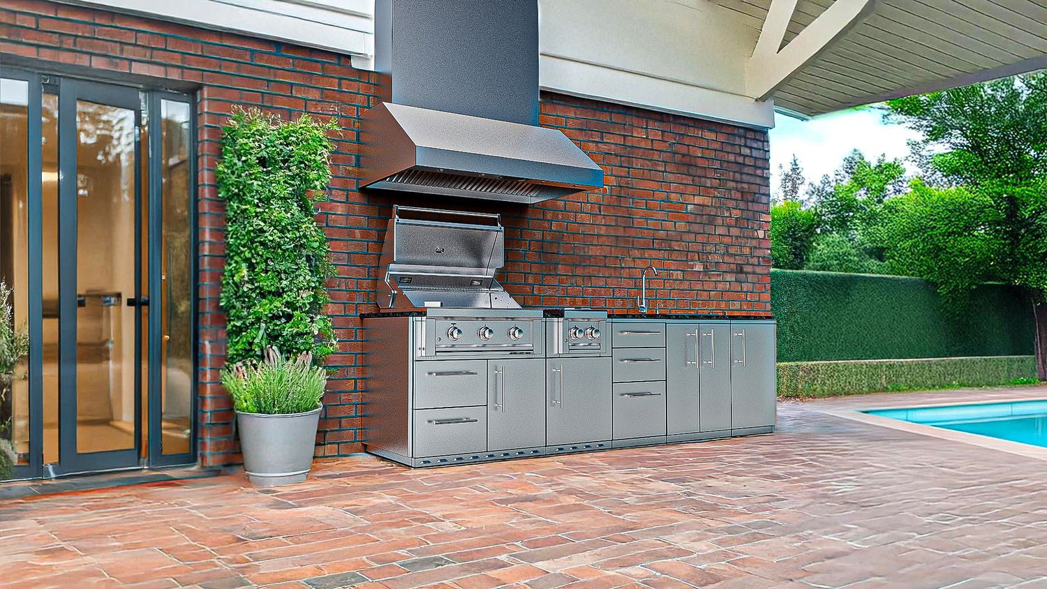 Magnolia ADA‑Compliant 10' Outdoor Kitchen Island Package – SCPMAGNOLIA10