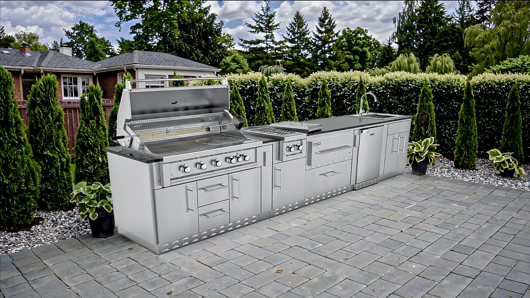 French Quarter Outdoor Kitchen Island Package – SCP_FRENCHQUARTER13.7