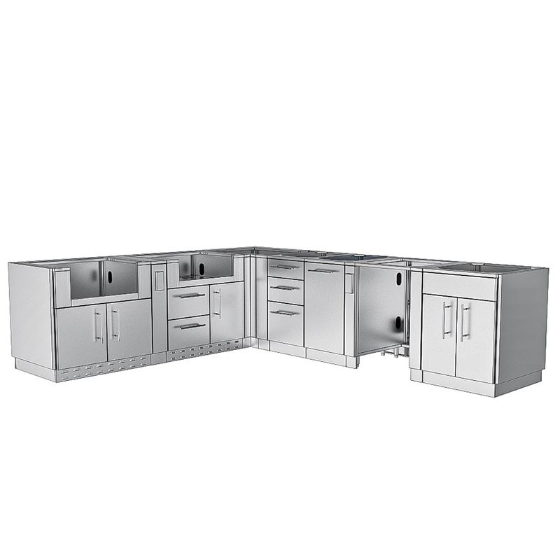 Texas Tango Outdoor Kitchen Base Cabinet Package – SBP‑TXTANGO/BASE 13′7″