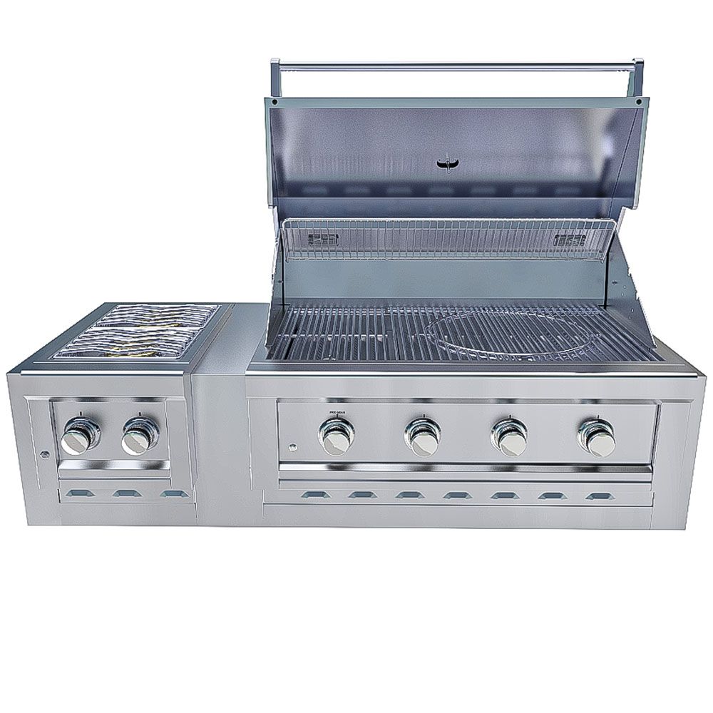 Ruby Elite Pro Duo™ – 4-Burner Grill &amp; Double Versa Burner Combo Package