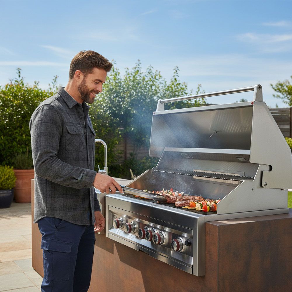 Sunstone® 5-Burner 42-Inch Built-In Infrared Gas Grill – Premium Outdoor Kitchen Essential | SUN5B-IR