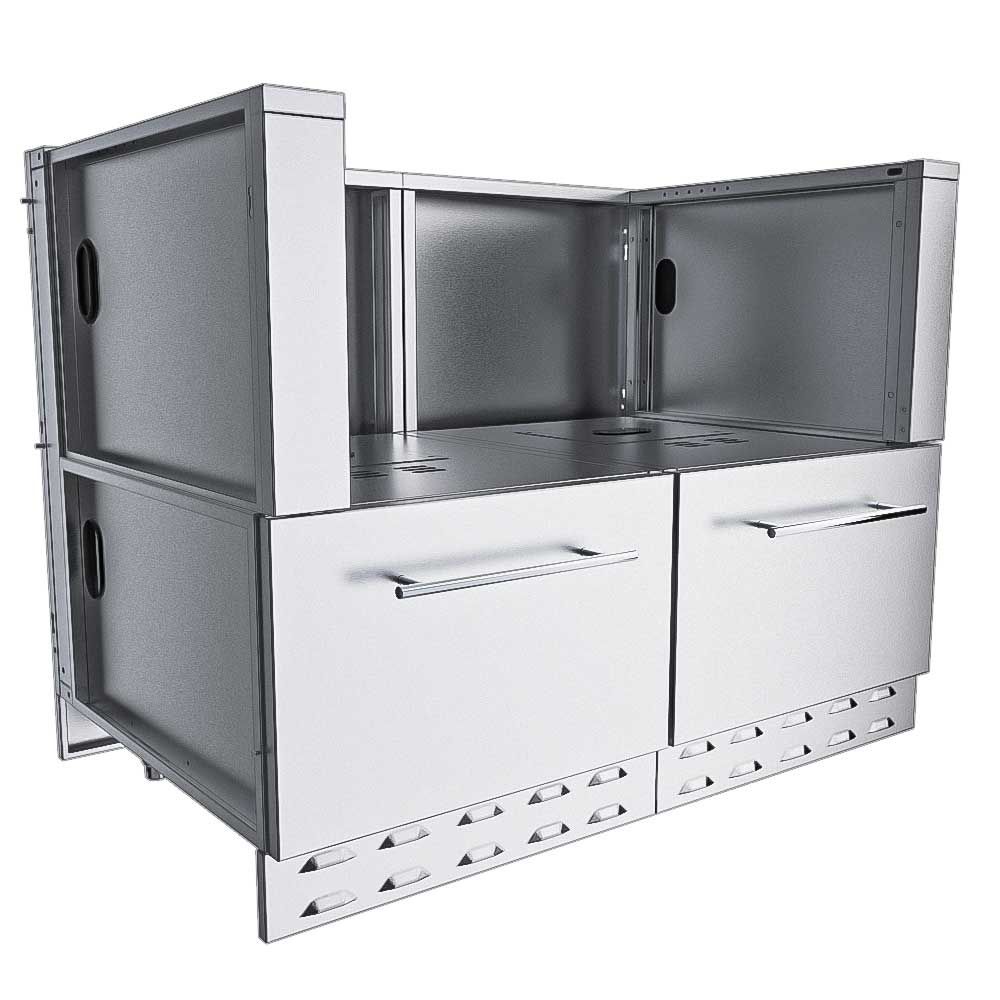 Sunstone 44 In. Sunstone Base Cabinet for UpTo 38 In. Width Cut-Out Pellet Grill - SAC44HGDC