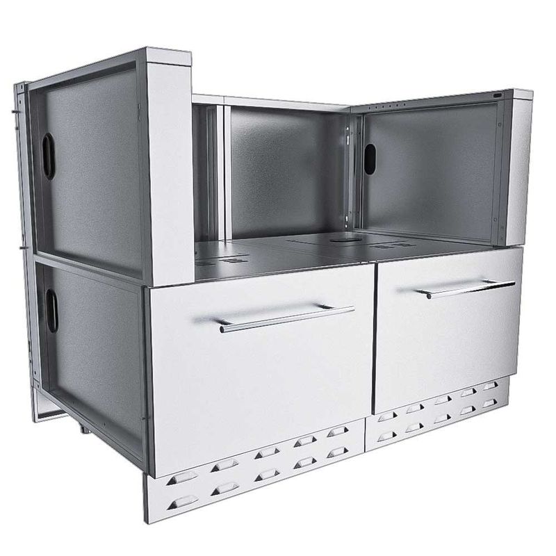 Sunstone 44 In. Sunstone Base Cabinet for UpTo 38 In. Width Cut-Out Pellet Grill - SAC44HGDC
