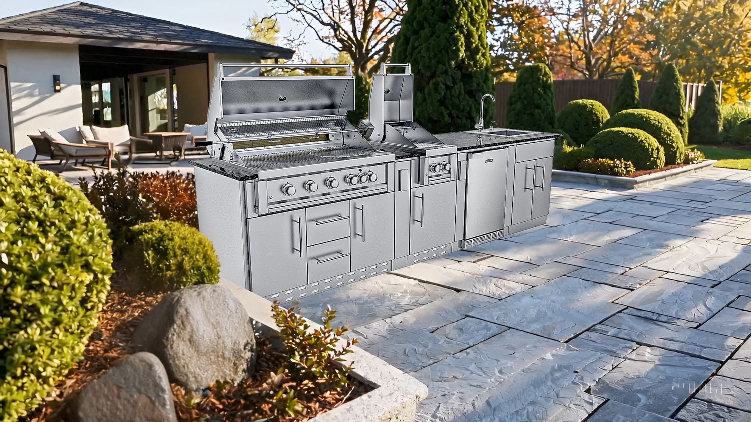 THE GULF BREEZE 10 Foot Expansive High Quality Cabinet Island Package - SCPGULFBREEZE10.2