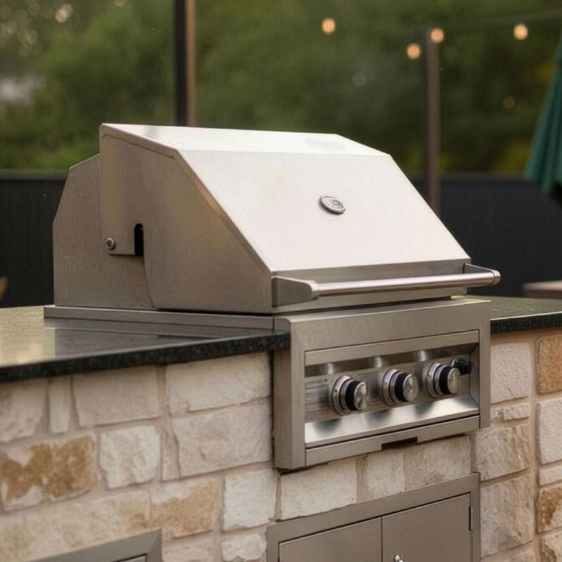 Sunstone® 28-Inch 3-Burner Built-In Gas Grill - High-Performance Outdoor Kitchen Essential | SUN3B