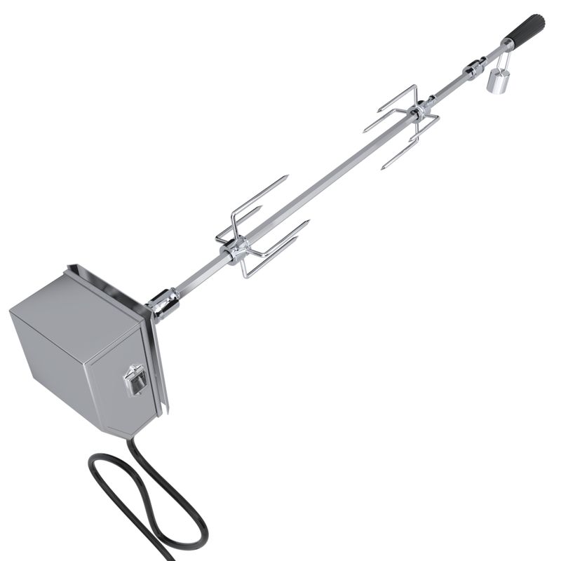 Ruby Stainless Steel Rotisserie Kit w/Mounting Bracket