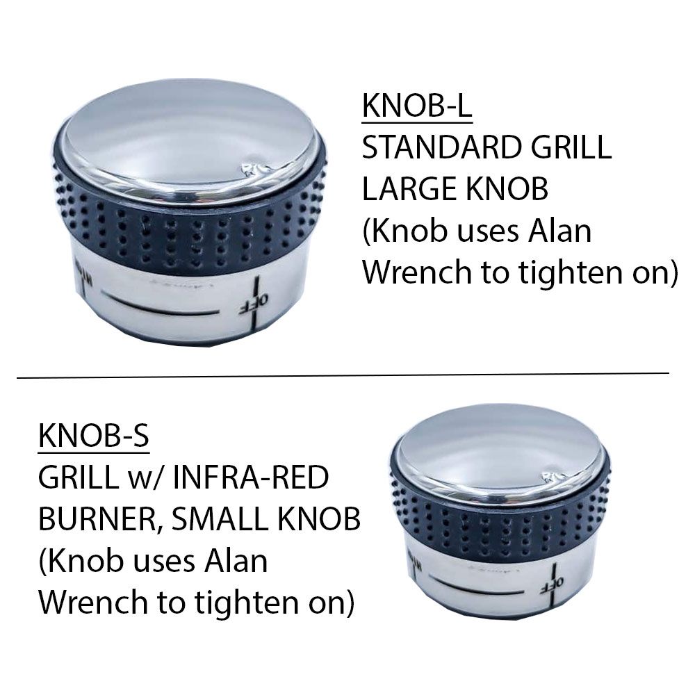 Grill & Side Burner Knob – P-Knob L/S – Small Knob IR Grill Back Burner P-Knob-s