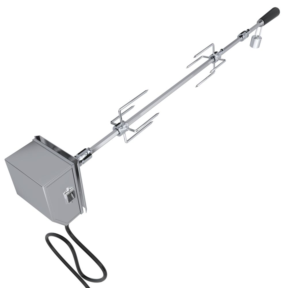 Ruby Stainless Steel Rotisserie Kit w/Mounting Bracket – Rot-Kit for 30″ RUBY3B – P-RK-3B