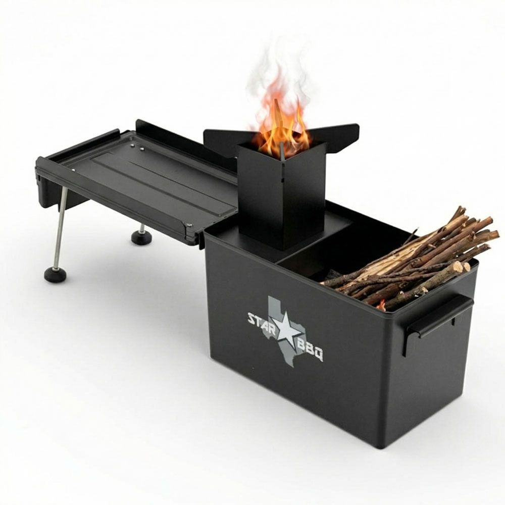StarBBQ™ Rocket Stove Camper Box – Military-Grade Ammo Can Portable Stove | STARBBQ-RSBBOX