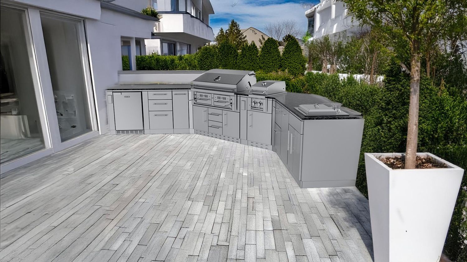 THE BIG-TEXAN 21FT Outdoor Cabinet large Island Package - SCPBIGTEX21