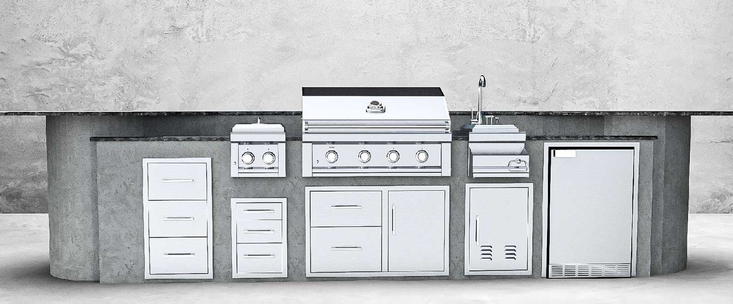 Bellagio 14ft Island Design with Grill and Component Package - SKPBellagio