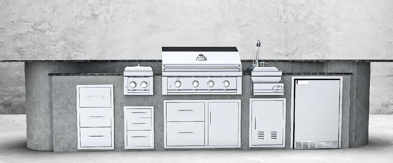 Bellagio 14ft Island Design with Grill and Component Package - SKPBellagio