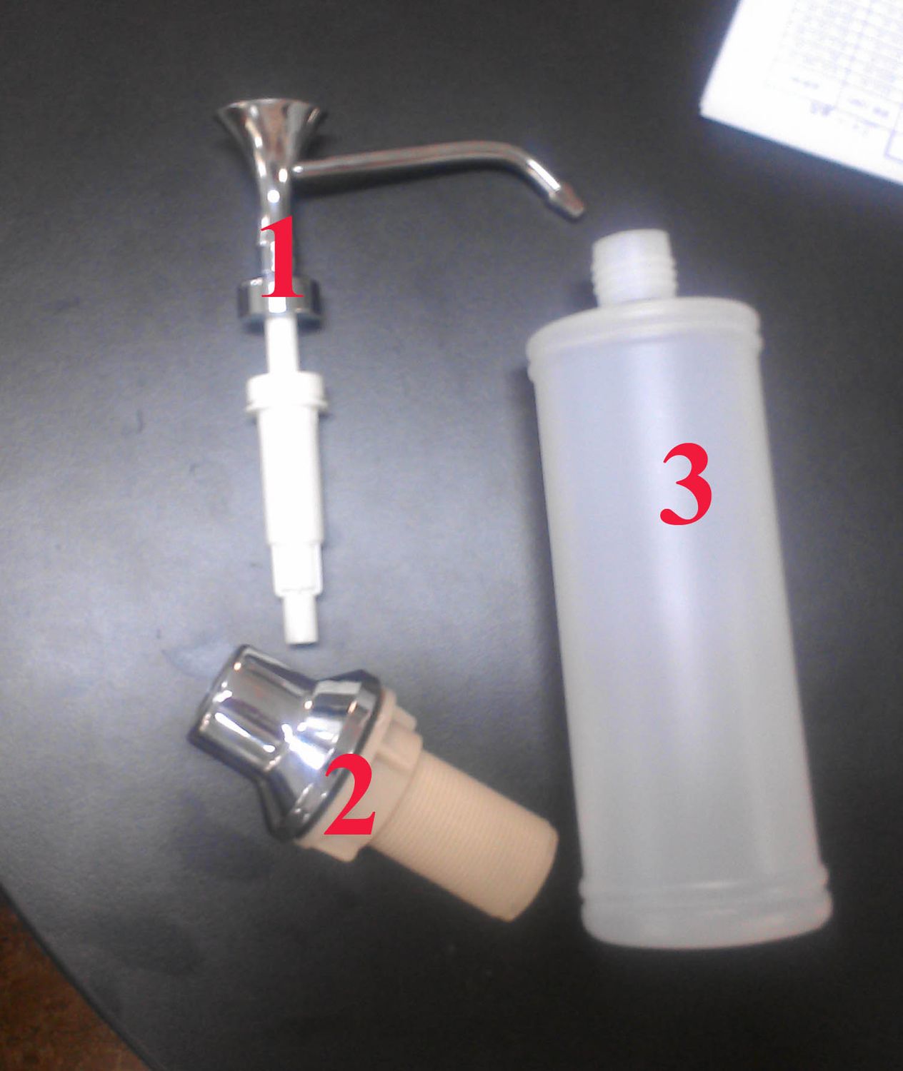 Sink Soap Dispenser w/Bottle