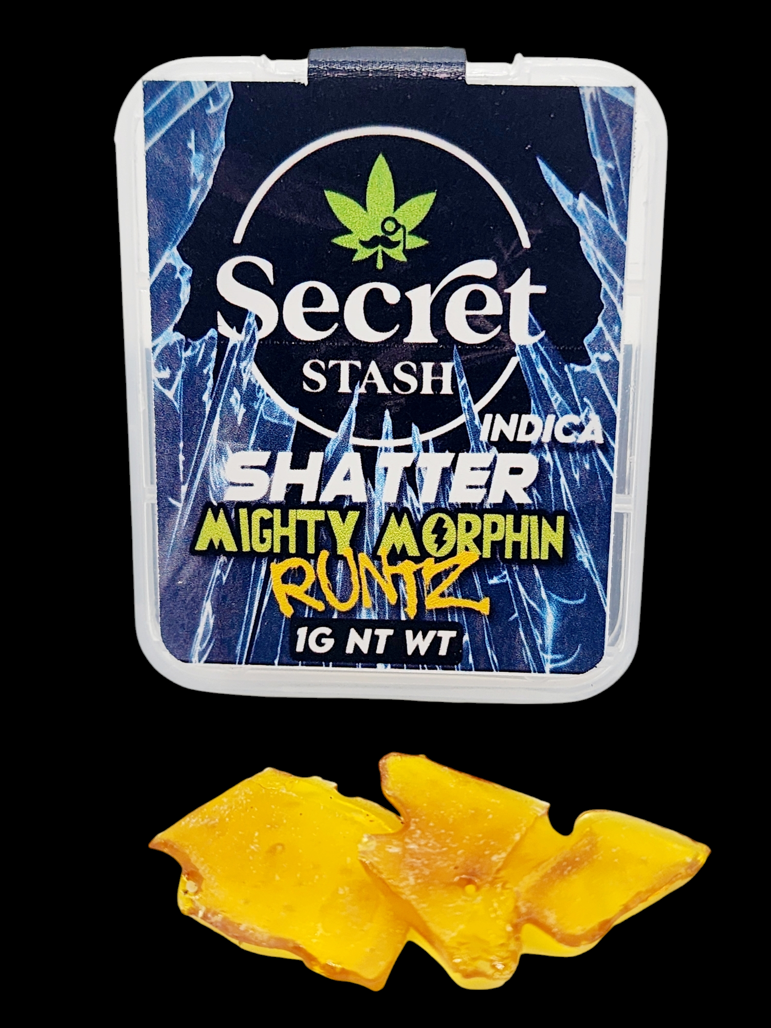 Secret Stash - Shatter in .5-gram & 1-gram opt. Secret Stash - Shatter in .5-gram & 1-gram opt.