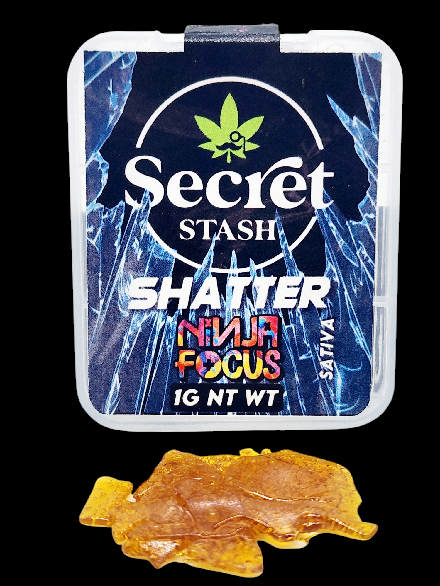 Secret Stash - Shatter in .5-gram & 1-gram opt. Secret Stash - Shatter in .5-gram & 1-gram opt.
