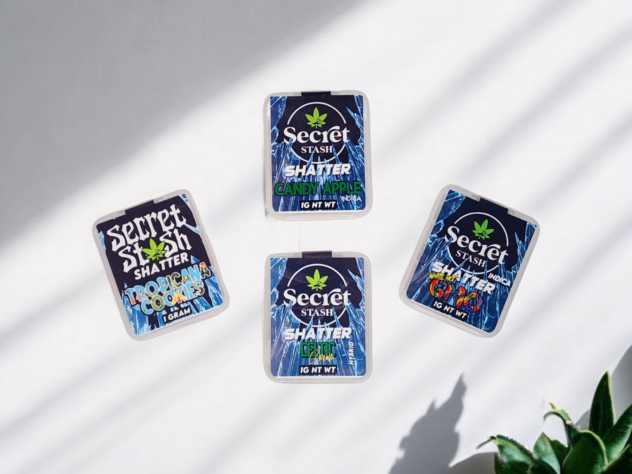 Secret Stash - Shatter in .5-gram & 1-gram opt. Secret Stash - Shatter in .5-gram & 1-gram opt.