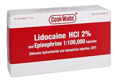 Lidocaine HCl 2% and Epinephrine 1:100,000