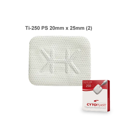 Cytoplast™ 非吸収性チタン強化メンブレン Ti-250 PS 20mm x 25mm（２枚入）