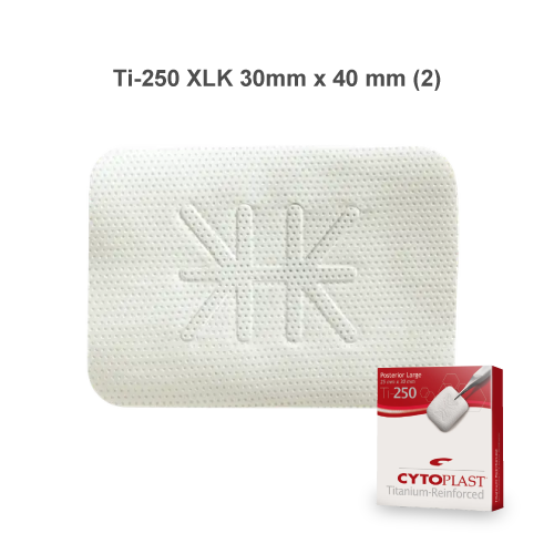 Cytoplast™ 非吸収性チタン強化メンブレン Ti-250 XLK 30mm x 40mm（２枚入）