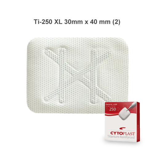 Cytoplast™ 非吸収性チタン強化メンブレン Ti-250 XL 30mm x 40mm（２枚入）