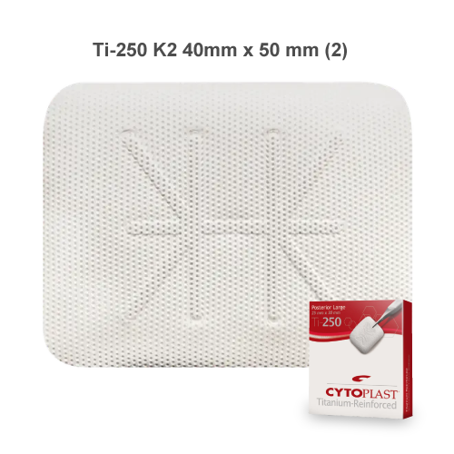 Cytoplast™ 非吸収性チタン強化メンブレン Ti-250 K2 40mm x 50mm（２枚入）