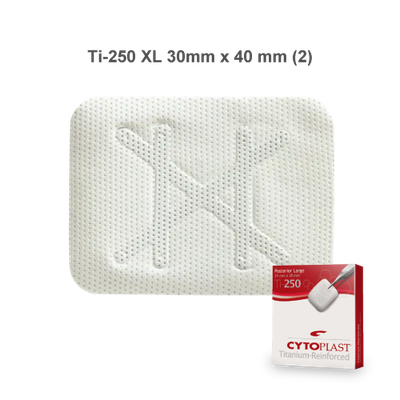 Cytoplast™ 非吸収性チタン強化メンブレン Ti-250 XL 30mm x 40mm（２枚入）