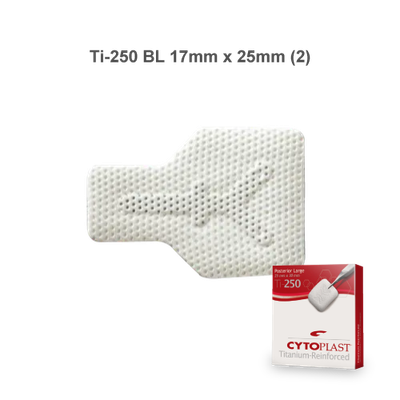 Cytoplast™ 非吸収性チタン強化メンブレン Ti-250 BL 17mm x 25mm（２枚入）