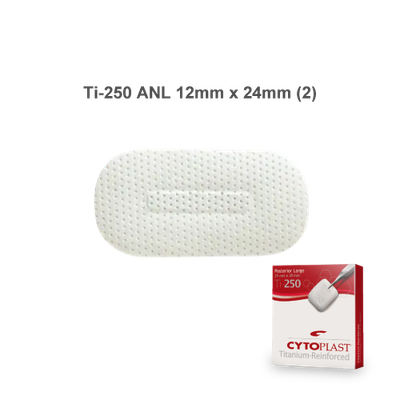 Cytoplast™ 非吸収性チタン強化メンブレン Ti-250 ANL 12mm x 24mm（２枚入）