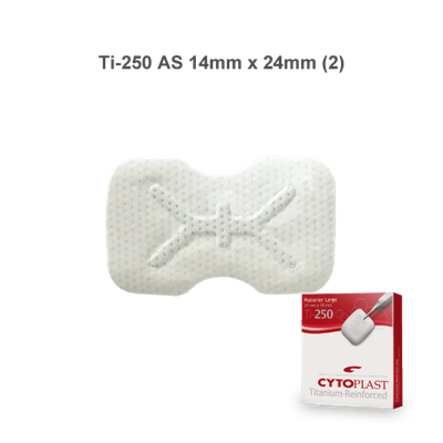 Cytoplast™ 非吸収性チタン強化メンブレン Ti-250 AS 14mm x 24mm（２枚入）