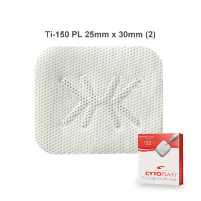 Cytoplast™ 非吸収性チタン強化メンブレン Ti-150 PL 25mm x 30mm（２枚入）
