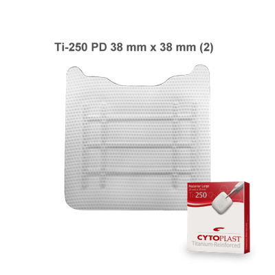 Cytoplast™ 非吸収性チタン強化メンブレン Ti-250 PD 38 mm x 38mm（２枚入）