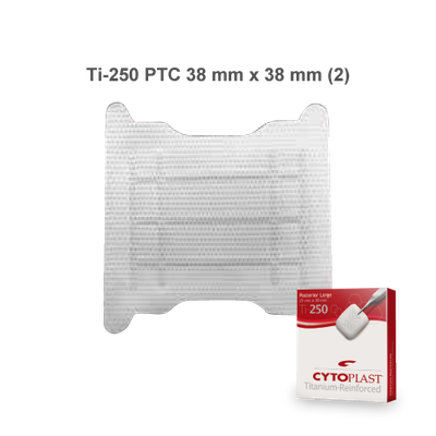Cytoplast™ 非吸収性チタン強化メンブレン Ti-250 PTC 38 mm x 38mm（２枚入）