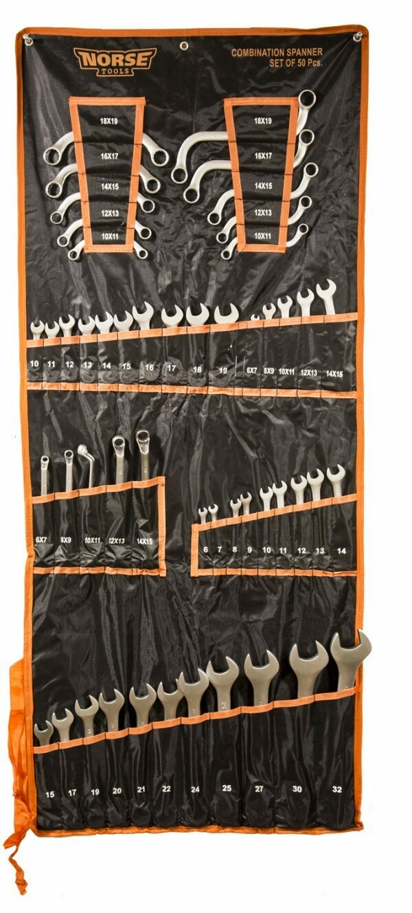 SPANNER SET 50 PCE TOOL ROLL