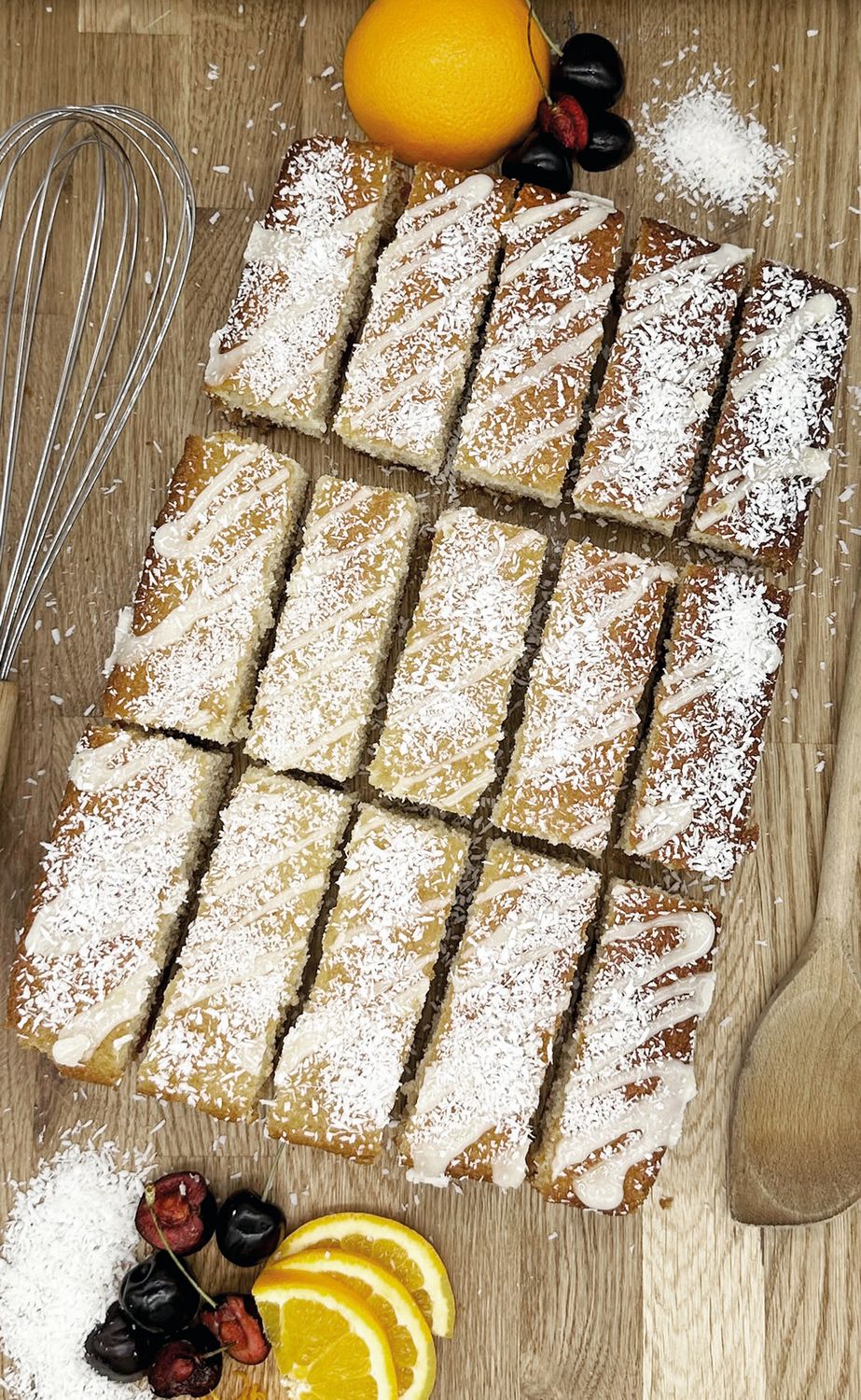 Cherry, Coconut & Orange Traybake (Gluten Free)