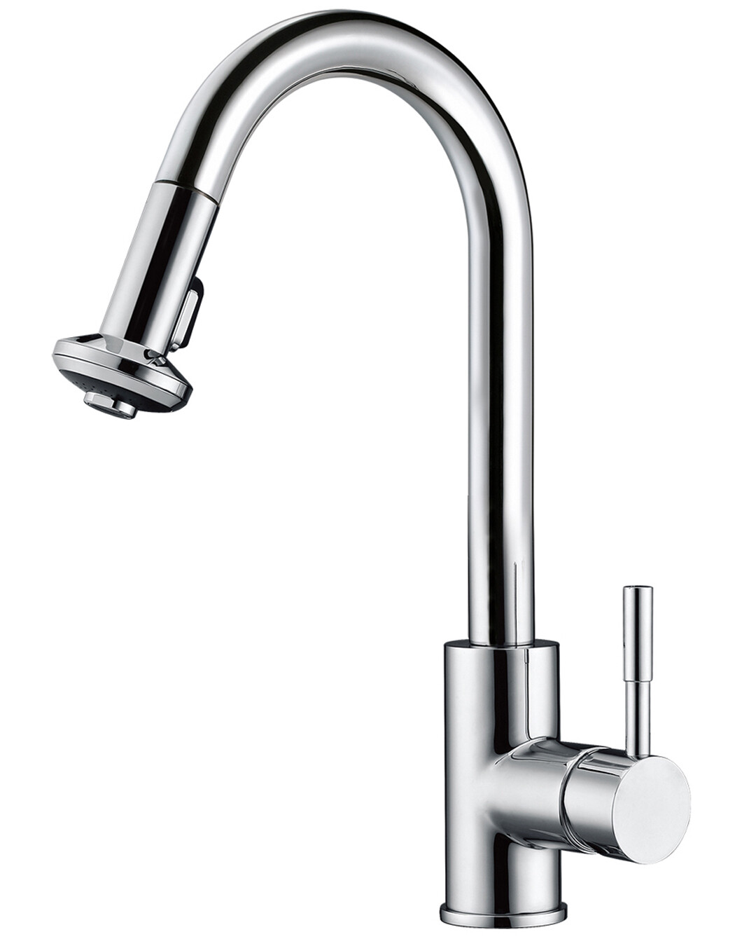 Single-lever pull-out spray sink mixer