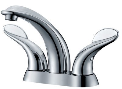 Two-handle 4" centerset lavatory faucet