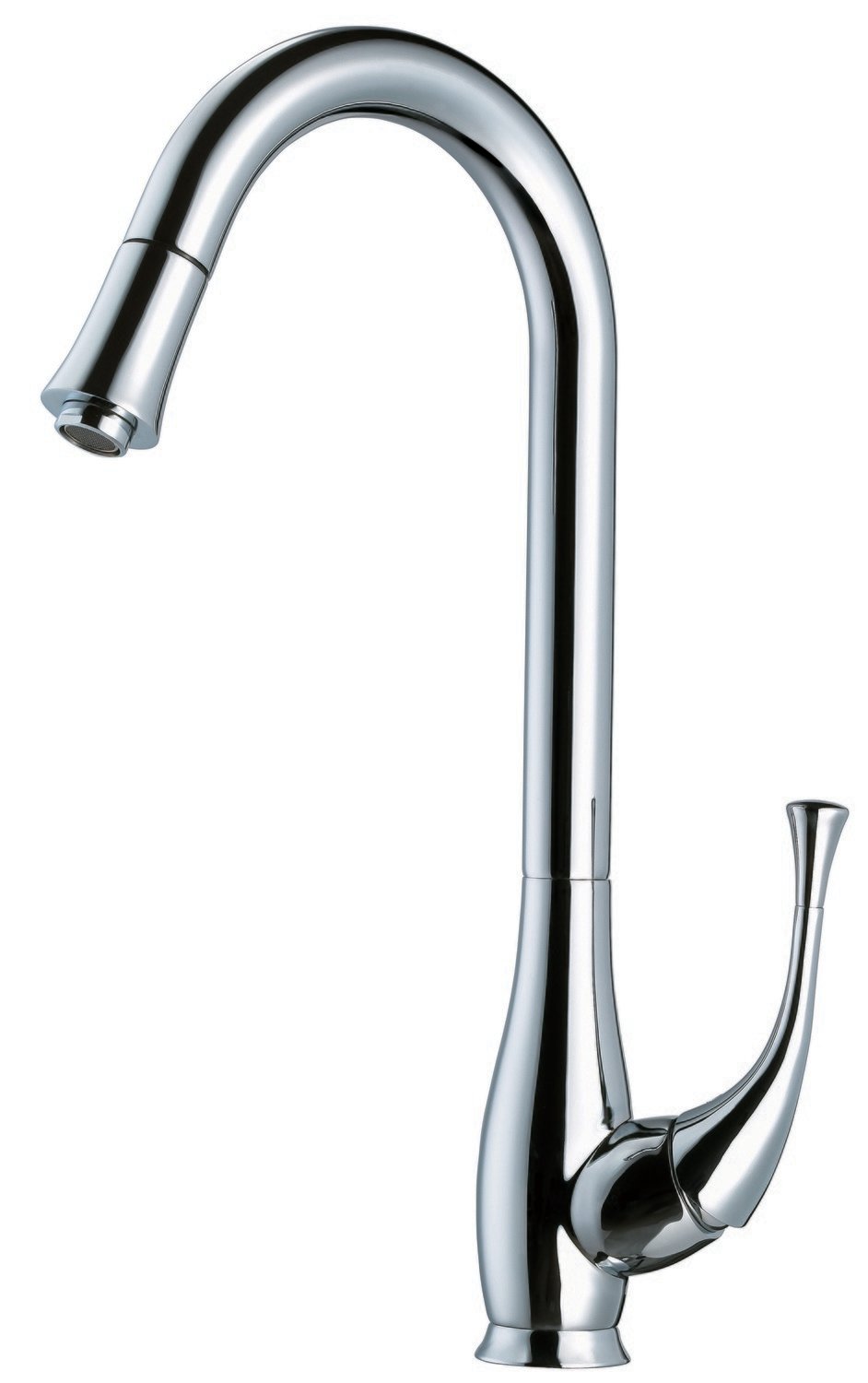 Single-lever pull-down spray sink mixer