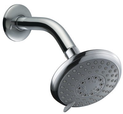 Shower arm with 5-jet head