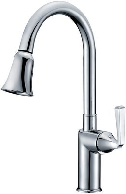 Single-handle pull-down kitchen faucet