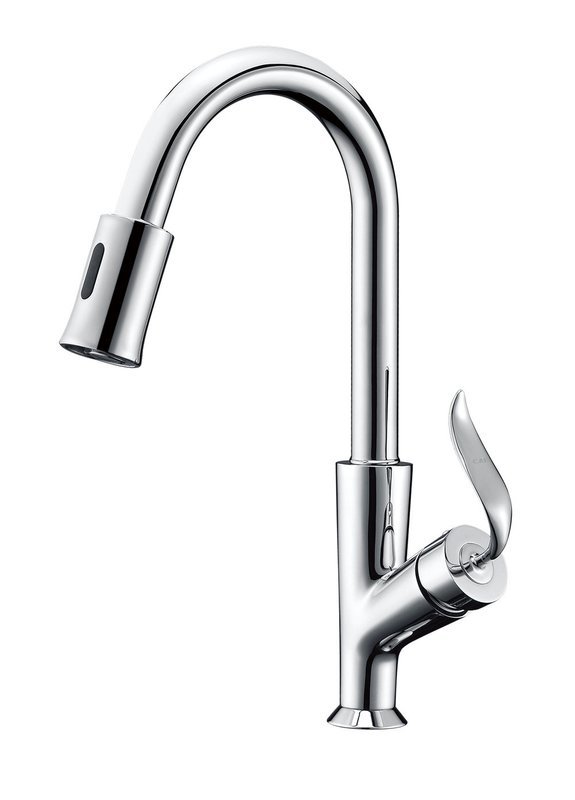 Single-handle sensor kitchen faucet