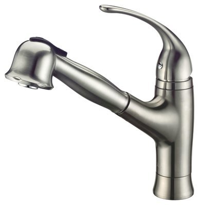 Single-lever pull-out spray sink mixer