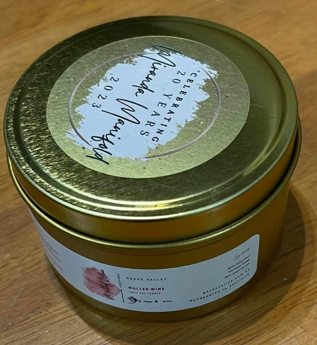 Champagne and Rose petal soy wax candle