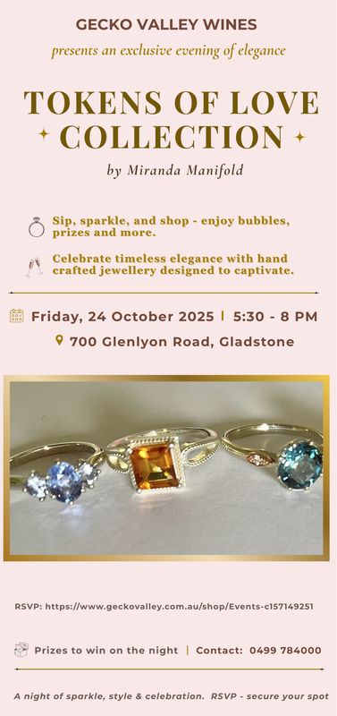 Tokens of Love Jewellery Opening Night Friday 24 October 2025 RSVP